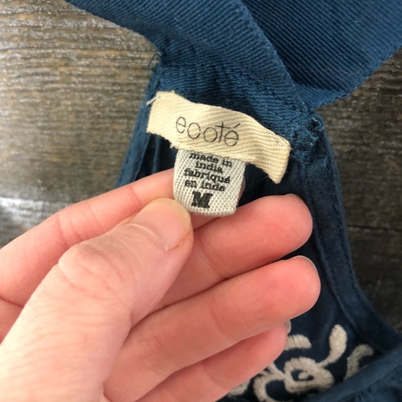 Ecote Urban Outfitters Cara cotton embroidered peasant boho tank top - Picture 4 of 5